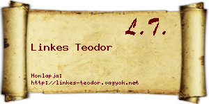 Linkes Teodor névjegykártya